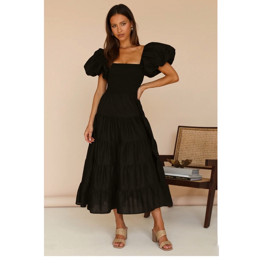 FortunateOne Adela Maxi Dress in Black, sz XS
